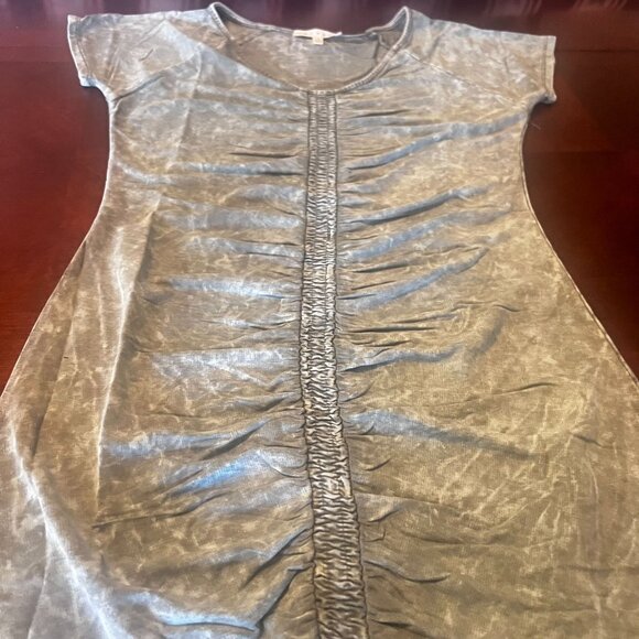 ruched blue Dress By Promesa Womens Casual Style Washed Look stretch - Picture 4 of 6